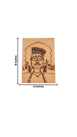 DIY Tribal Portrait Painting Kit – Ethnic Man with Crown – MDF Craft Base for Coloring with size