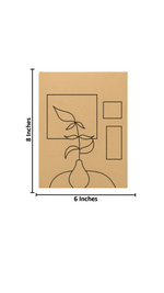 Unpainted DIY Traditional Painting Base – Minimal Vase with Frames on MDF Board with size