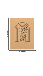 Unpainted DIY Traditional Painting Base – Rainbow Arch with Leaf Design on MDF Board with size