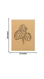 Unpainted DIY Monstera Leaf MDF Wall Art Pre-Marked Base with size