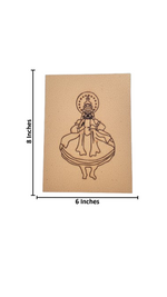 Unpainted MDF Kathakali dancer painting base for DIY art projects with size