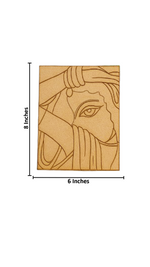 DIY Traditional Rajasthani Woman Painting MDF Panel – Unpainted and with size