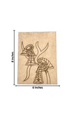 Traditional Art Style Birds on Branches Design Craft Board with size