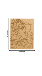 DIY traditional Ganesha painting MDF base with engraved outline with size