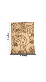 MDF pre-marked traditional Indian painting base with intricate ethnic design for DIY art with size