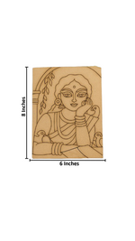 Woman with birds MDF board for DIY painting with size