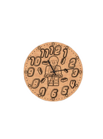 Engraved MDF Lego-inspired kids wall clock for playroom décor