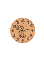 Unfinished MDF unicorn cartoon clock base for kids craft project