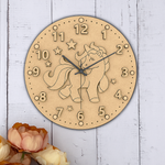 Unicorn-shaped MDF DIY wall clock kit for kids’ room crafting