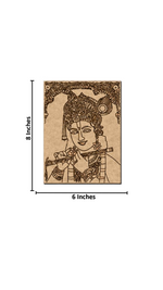 Lord Krishna playing flute MDF board for DIY painting with size