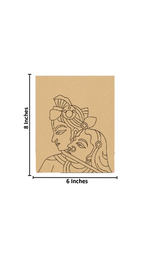 Radha Krishna abstract face MDF board for DIY painting with size