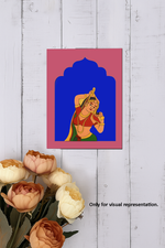 Ethnic MDF wall hanging of Rajasthani lady in dancing pose – traditional home décor.