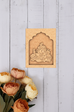 Baby Krishna pre-marked MDF wall hanging base for DIY painting and craft projects