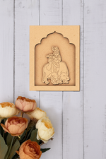 DIY Krishna wall décor – MDF cut-out with traditional arch design