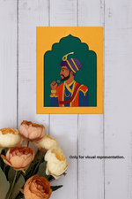 Royal king decorative MDF wall hanging with arch frame for heritage décor