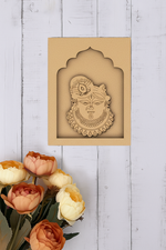 MDF Krishna Face DIY Craft Wall Hanging