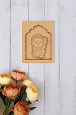 Baby Monk MDF Wall Hanging Base – Unpainted Wooden Craft Décor