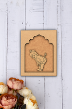 Baby Krishna MDF wall hanging decorative art frame for home décor and gifting unpainted