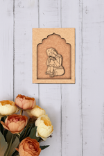 Peaceful Buddha MDF wall art unfinished design frame