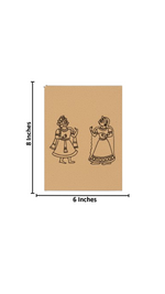 Rajasthani couple MDF board for DIY painting with size