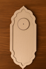 Designer MDF incense stick holder with circular insert and ornate border