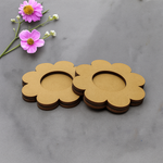 MDF Flower Shape T-Light Holder for Home and Festive Decoration