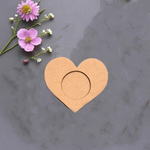 Heart Shape MDF Tea-Light Holder for Romantic and Festive Home Décor