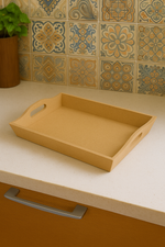 DIY rectangular MDF serving tray with handles, blank