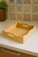 DIY scalloped MDF serving tray with handles