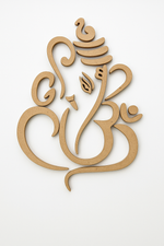 Stylized Ganesha MDF cutout for pooja room, wall décor, and festive decoration