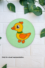 Colorful duck MDF DIY craft base for kids.