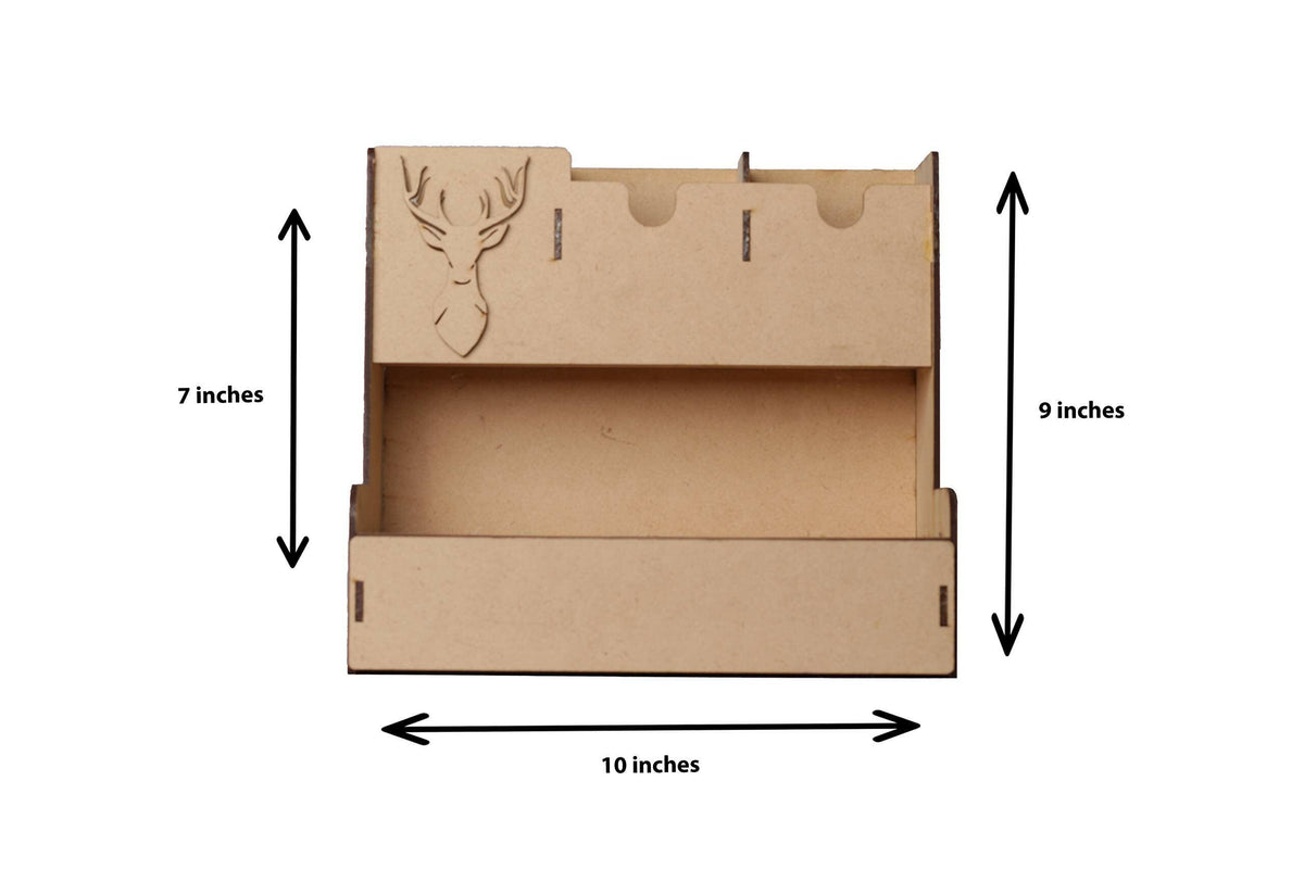 The dimensional image of the penstand with 9 inch by 10 inch by 7 inch dimensions.