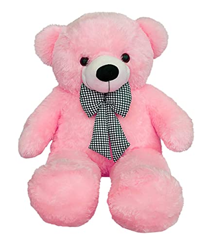 Large 3‑feet soft pink teddy bear plush toy