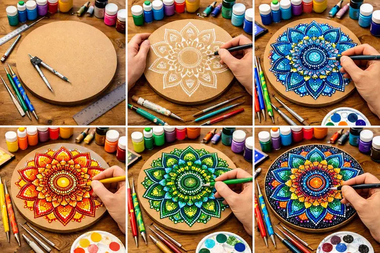 How to Paint Mandala Art on MDF Board – Complete Step-by-Step Guide for Beginners
