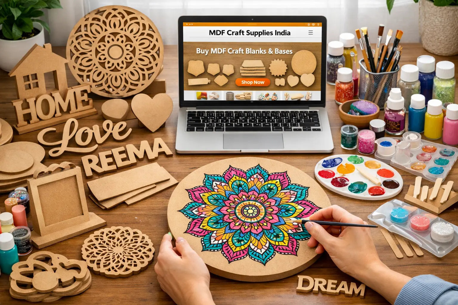 Best website to buy MDF craft bases online in India for DIY crafts