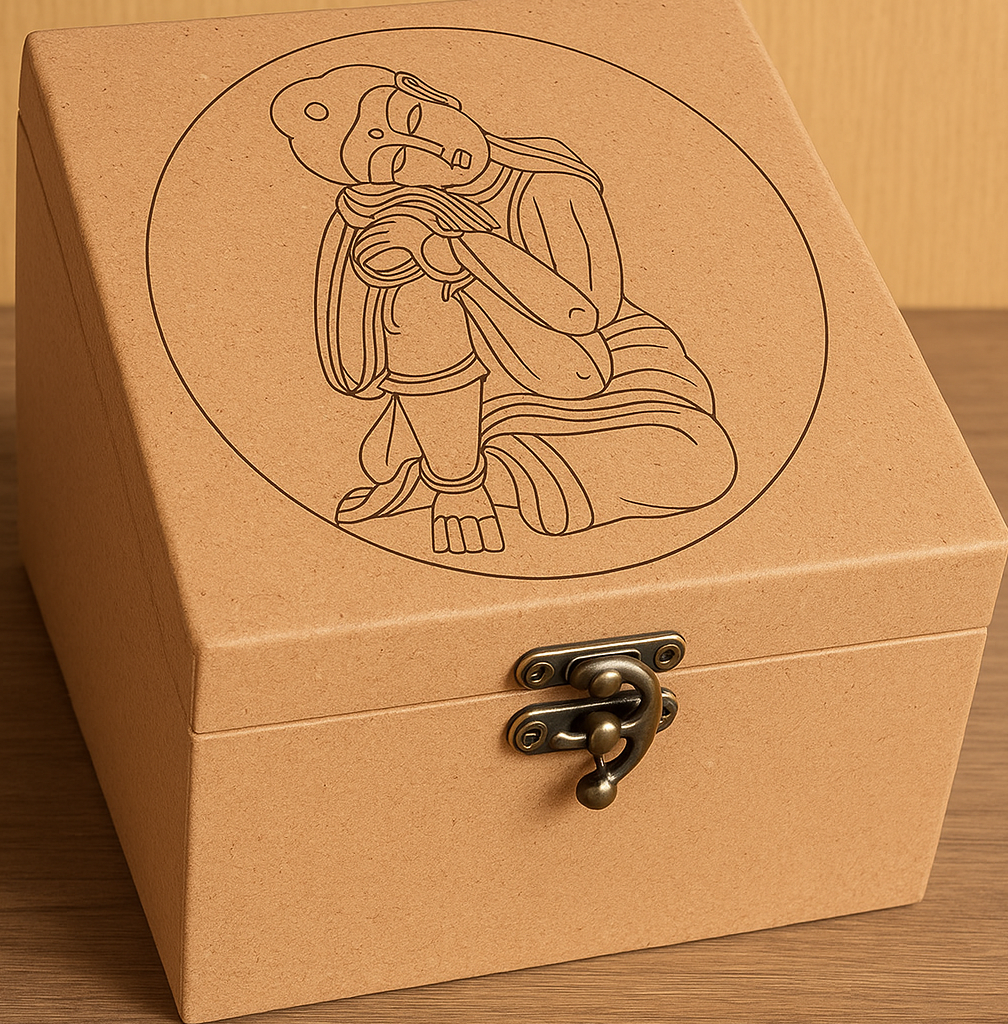 Line Art MDF Lock Box