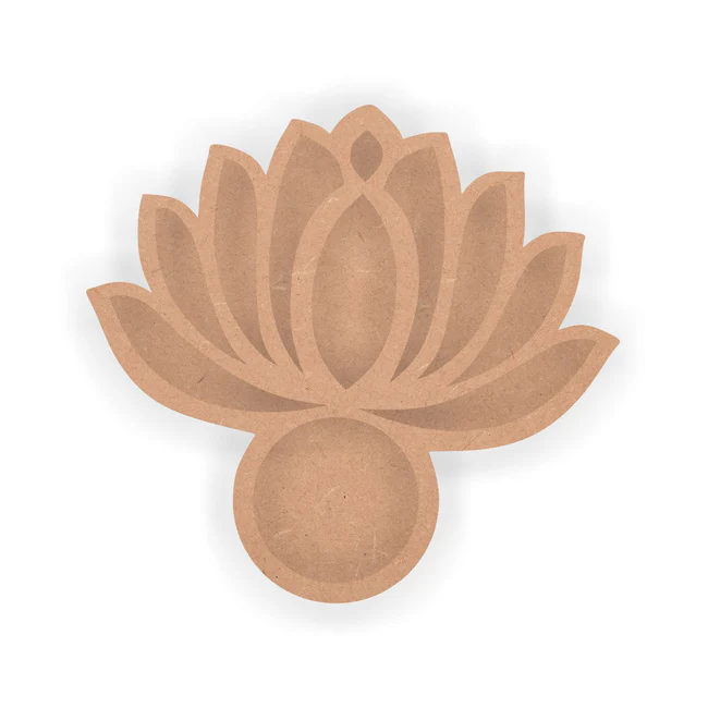 Lotus  Shape MDF Tea Light Holder