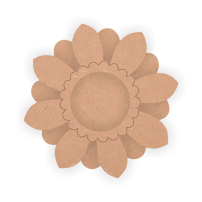 Flower MDF Tea Light Holder-2