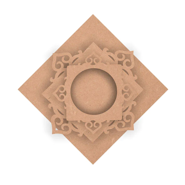 Square Shape MDF Tea Light Holder