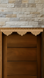 Mandala drop MDF toran with engraved borders