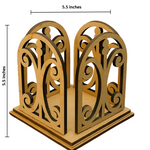MDF decorative platter with floral cut design.