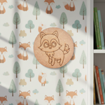 Plain MDF board with pre-marked fox outline, ready for painting and decoration.
