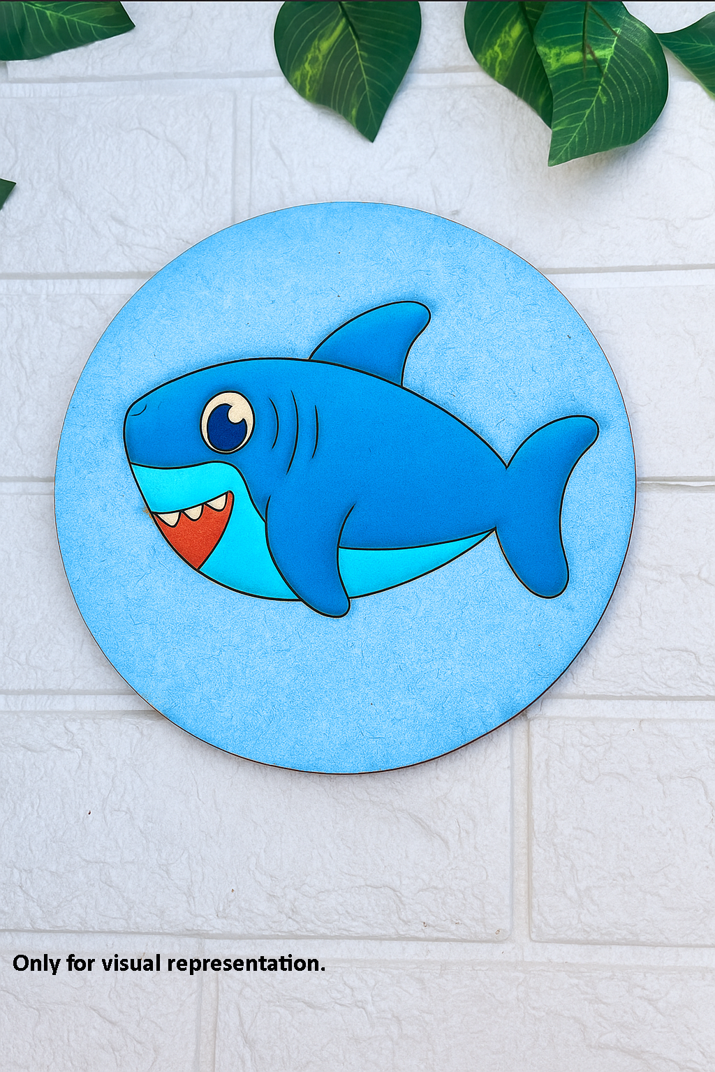 Pre-marked MDF shark design base