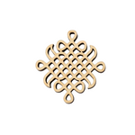 Decorative MDF DIY cutout with intricate Celtic knot design on a white background