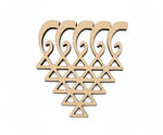 MDF DIY decorative piece with geometric pattern on a white background