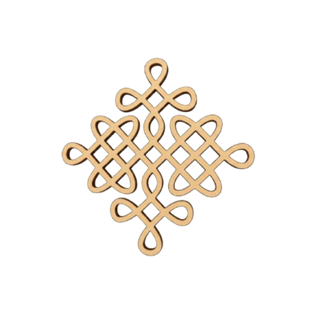 Decorative MDF DIY kolam art  on a white background