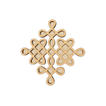Decorative MDF DIY wall art  with intricate Celtic knot design on a white background