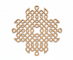 MDF DIY decorative item with intricate Celtic knot design on a white background