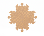 Decorative MDF DIY wall art with intricate pattern on a white background
