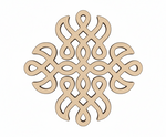 Decorative MDF DIY  snowflake kolam art with intricate patterns on a white background